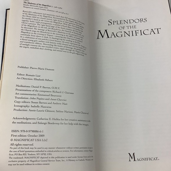 Splendors of the Magnificat An art Book with Audio CD Hardcover The Song of Mary - Picture 5 of 10